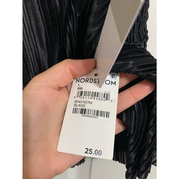Bp. Plisse crop camisole in‎ black size Large NEW #bp451527MI - Picture 5 of 7